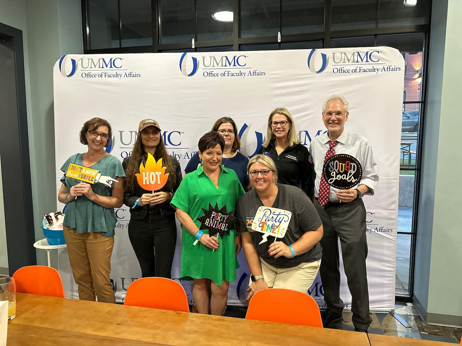 Members of the Faculty Appreciation Week planning committee at the Bingo and Brews event.